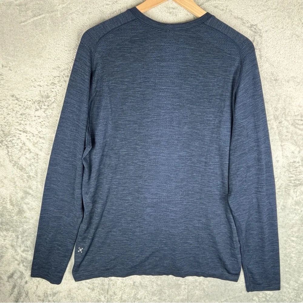 Lululemon Shirt Mens‎ XL Metal Vent Tech Long Sleeve Mineral Blue True Navy